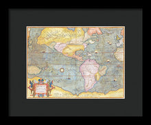 Load image into Gallery viewer, Old Map Of The Americas 1580 - Framed Print