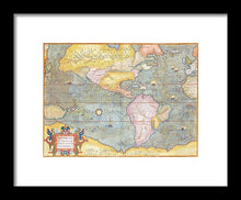 Load image into Gallery viewer, Old Map Of The Americas 1580 - Framed Print