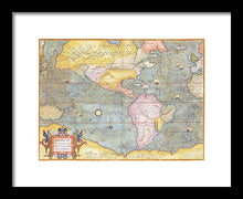 Load image into Gallery viewer, Old Map Of The Americas 1580 - Framed Print