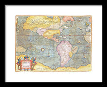 Load image into Gallery viewer, Old Map Of The Americas 1580 - Framed Print