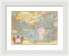 Load image into Gallery viewer, Old Map Of The Americas 1580 - Framed Print