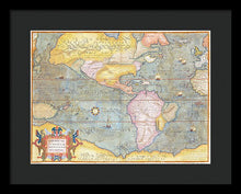 Load image into Gallery viewer, Old Map Of The Americas 1580 - Framed Print