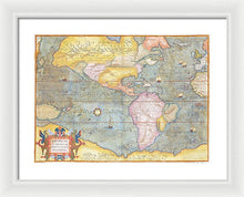 Load image into Gallery viewer, Old Map Of The Americas 1580 - Framed Print