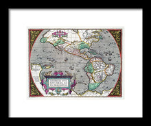 Load image into Gallery viewer, Old Map Of The Americas 1587 - Framed Print