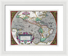 Load image into Gallery viewer, Old Map Of The Americas 1587 - Framed Print