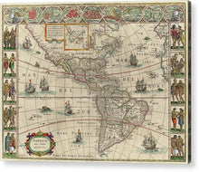 Load image into Gallery viewer, Old Map Of The Americas 1621 - Acrylic Print