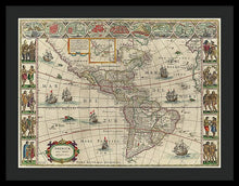 Load image into Gallery viewer, Old Map Of The Americas 1621 - Framed Print