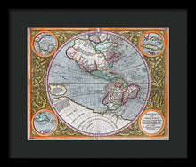 Load image into Gallery viewer, Old Map Of The Americas 1633 - Framed Print