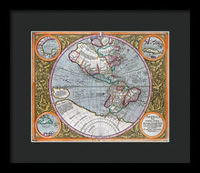 Load image into Gallery viewer, Old Map Of The Americas 1633 - Framed Print