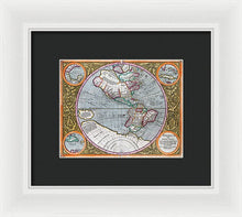 Load image into Gallery viewer, Old Map Of The Americas 1633 - Framed Print