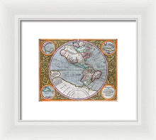 Load image into Gallery viewer, Old Map Of The Americas 1633 - Framed Print