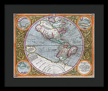 Load image into Gallery viewer, Old Map Of The Americas 1633 - Framed Print