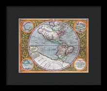 Load image into Gallery viewer, Old Map Of The Americas 1633 - Framed Print