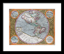 Load image into Gallery viewer, Old Map Of The Americas 1633 - Framed Print