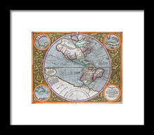 Load image into Gallery viewer, Old Map Of The Americas 1633 - Framed Print