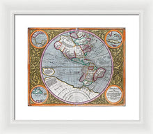 Load image into Gallery viewer, Old Map Of The Americas 1633 - Framed Print