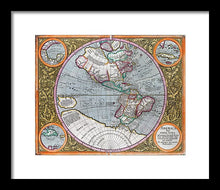 Load image into Gallery viewer, Old Map Of The Americas 1633 - Framed Print