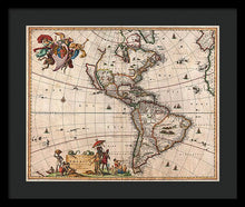 Load image into Gallery viewer, Old Map Of The Americas 1658 - Framed Print