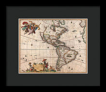 Load image into Gallery viewer, Old Map Of The Americas 1658 - Framed Print