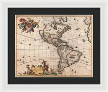 Load image into Gallery viewer, Old Map Of The Americas 1658 - Framed Print