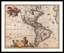 Load image into Gallery viewer, Old Map Of The Americas 1658 - Framed Print