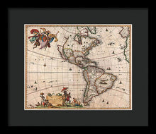 Load image into Gallery viewer, Old Map Of The Americas 1658 - Framed Print