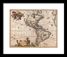 Load image into Gallery viewer, Old Map Of The Americas 1658 - Framed Print