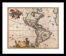 Load image into Gallery viewer, Old Map Of The Americas 1658 - Framed Print