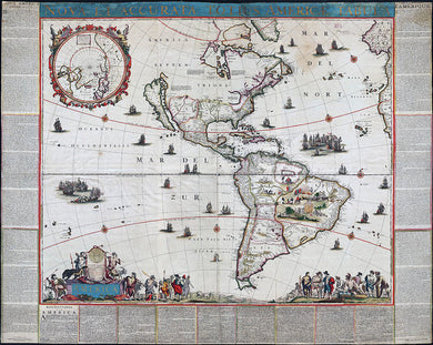 Old Map Of The Americas 1660 - Art Print