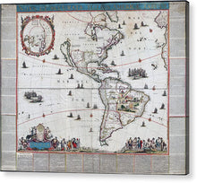 Load image into Gallery viewer, Old Map Of The Americas 1660 - Acrylic Print