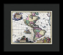 Load image into Gallery viewer, Old Map Of The Americas 1700 - Framed Print