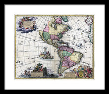 Load image into Gallery viewer, Old Map Of The Americas 1700 - Framed Print