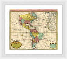 Load image into Gallery viewer, Old Map Of The Americas 1739 - Framed Print