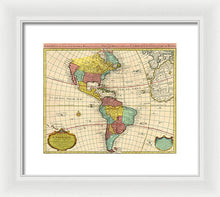 Load image into Gallery viewer, Old Map Of The Americas 1739 - Framed Print