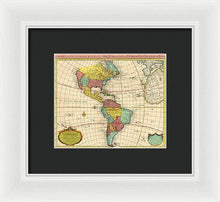 Load image into Gallery viewer, Old Map Of The Americas 1739 - Framed Print