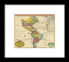 Load image into Gallery viewer, Old Map Of The Americas 1739 - Framed Print