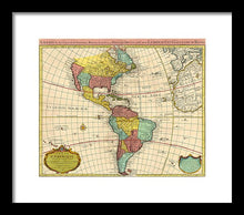 Load image into Gallery viewer, Old Map Of The Americas 1739 - Framed Print