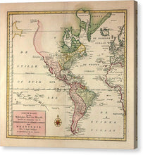 Load image into Gallery viewer, Old Map Of The Americas 1754 - Canvas Print