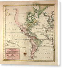 Load image into Gallery viewer, Old Map Of The Americas 1754 - Canvas Print