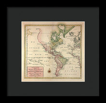 Load image into Gallery viewer, Old Map Of The Americas 1754 - Framed Print