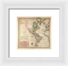 Load image into Gallery viewer, Old Map Of The Americas 1754 - Framed Print