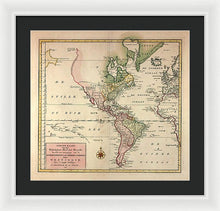 Load image into Gallery viewer, Old Map Of The Americas 1754 - Framed Print