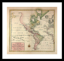 Load image into Gallery viewer, Old Map Of The Americas 1754 - Framed Print