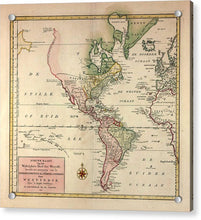 Load image into Gallery viewer, Map Of The Americas 1754 - Acrylic Print