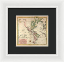 Load image into Gallery viewer, Old Map Of The Americas 1754 - Framed Print