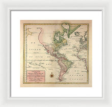 Load image into Gallery viewer, Old Map Of The Americas 1754 - Framed Print