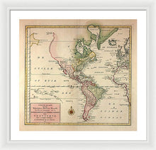 Load image into Gallery viewer, Old Map Of The Americas 1754 - Framed Print