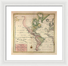 Load image into Gallery viewer, Old Map Of The Americas 1754 - Framed Print