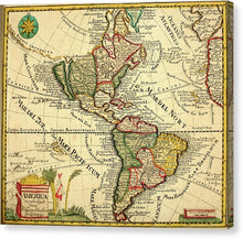 Load image into Gallery viewer, Old Map Of The Americas 1761 - Canvas Print