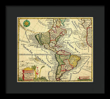 Load image into Gallery viewer, Old Map Of The Americas 1761 - Framed Print